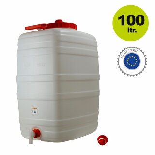 Kunststoff-Fass mit Auslaufhahn, 125 Liter Volumen